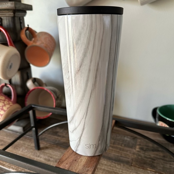 Other - Slim White/Black marble tumbler